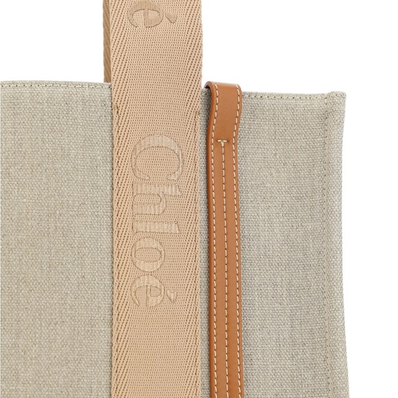 NWT Chloe Woody Medium Canvas Tote - Picture 3 of 4